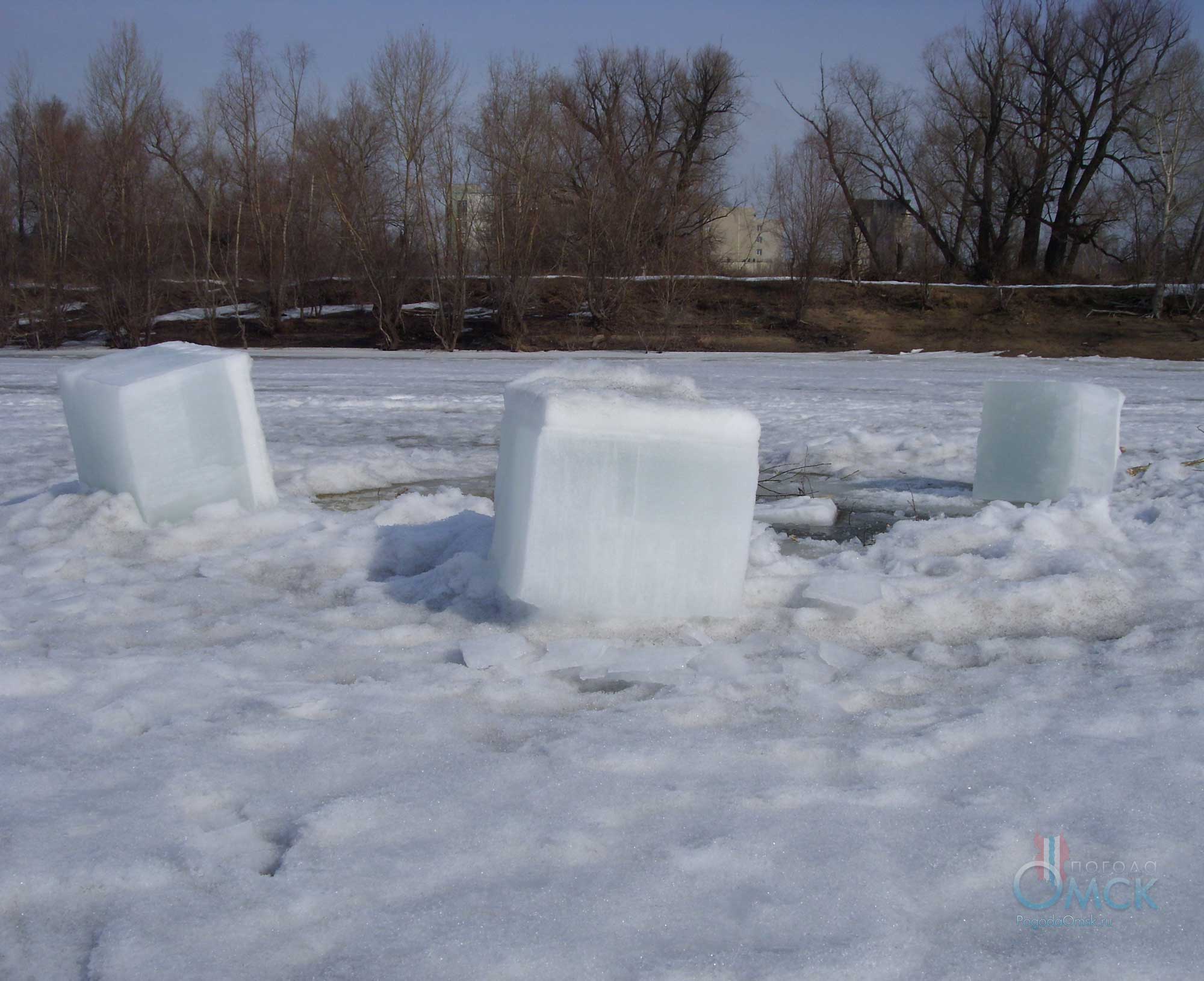 Толщина льда на Иртыше